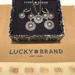 Lucky Brand Necklace and two sets of Earrings